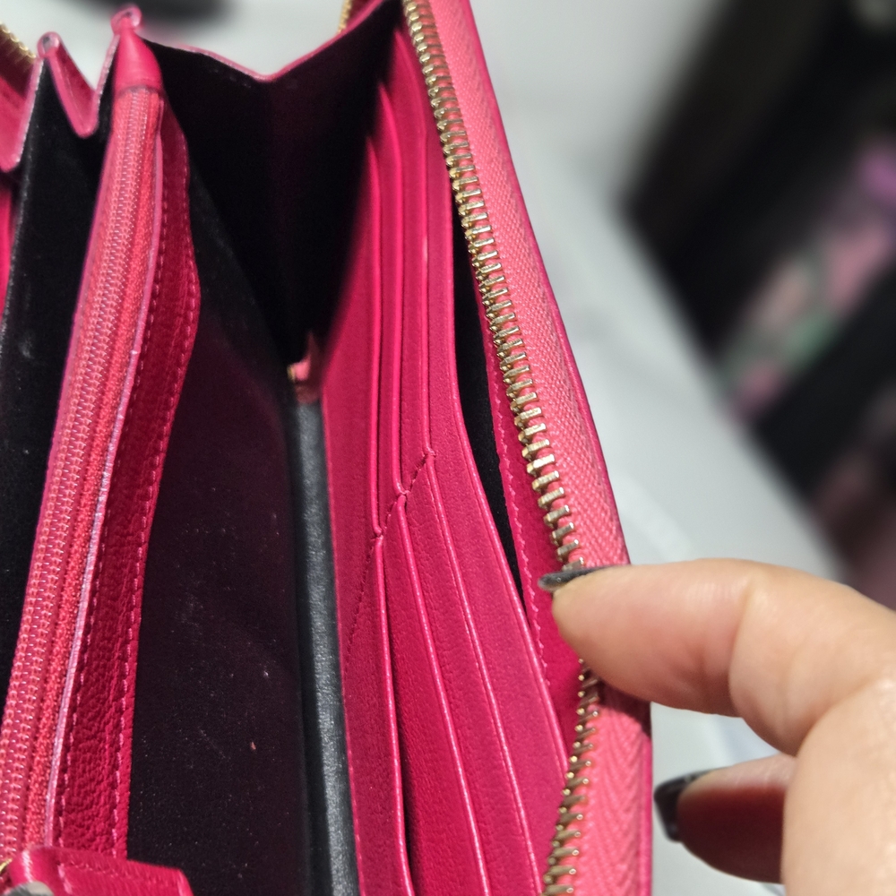 Yves Saint Laurent Pink Leather wallet. Very good condition - Picture 8 of 10